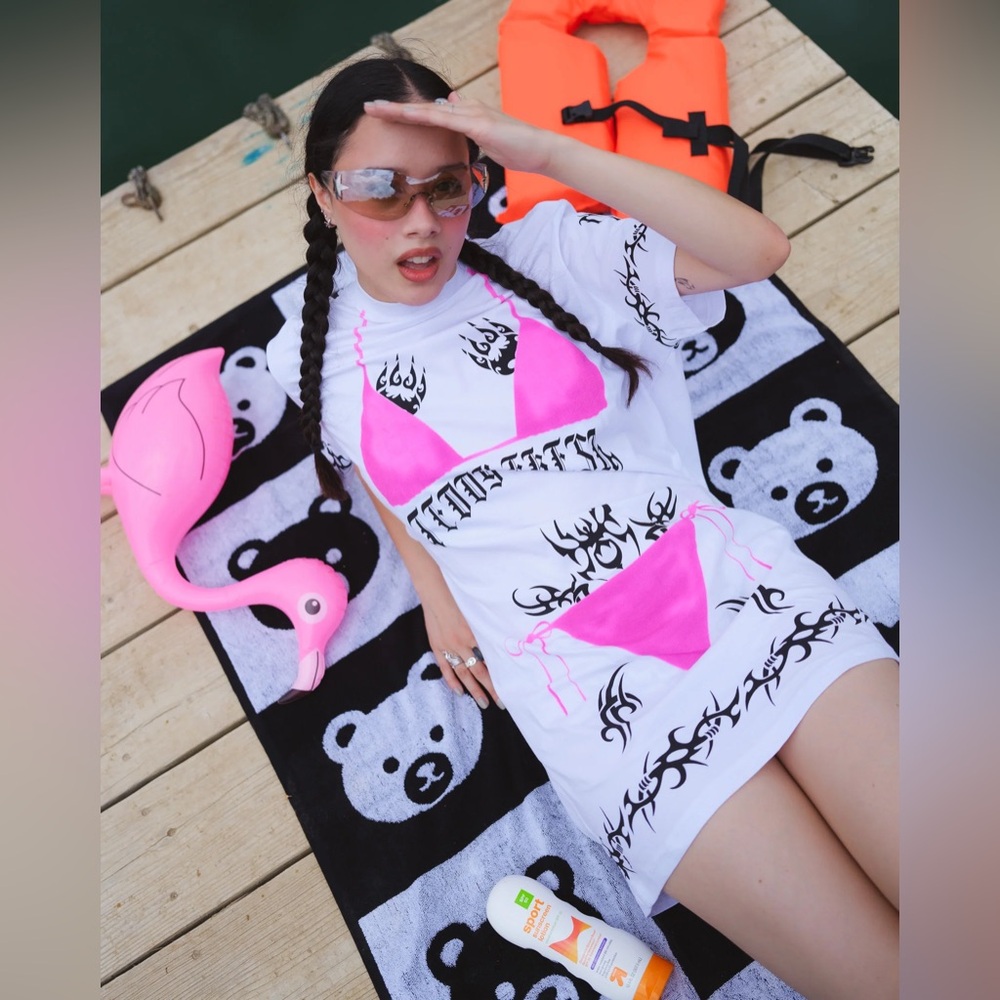 Teddy Fresh Tattoo T-Shirt Dress - Picture 2 of 5